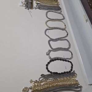 Two-Tone Men’s Chain Necklace Set - Gold & Silver